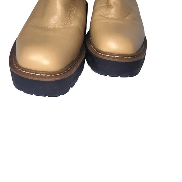 SAM EDELMAN LAGUNA CHELSEA BOOT WATERPROOF LUG SOLE WOMEN 9.5 M Leather