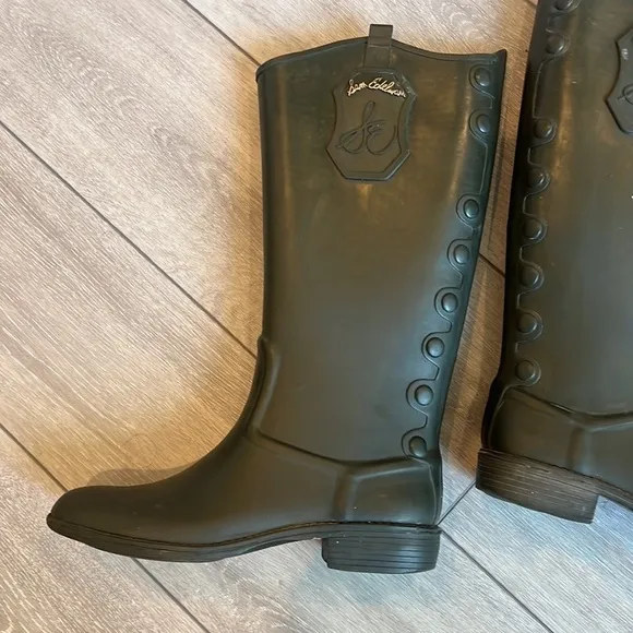 Sam Edelman olive slip on hunter style tall waterproof rain boots size 11