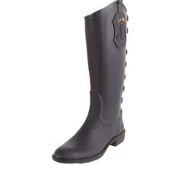 Sam Edelman olive slip on hunter style tall waterproof rain boots size 11