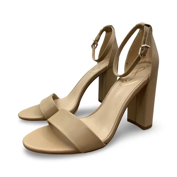 Sam Edelman Soft Tan Leather Yaro Block Heel Sandal Size 8 Medium NWT
