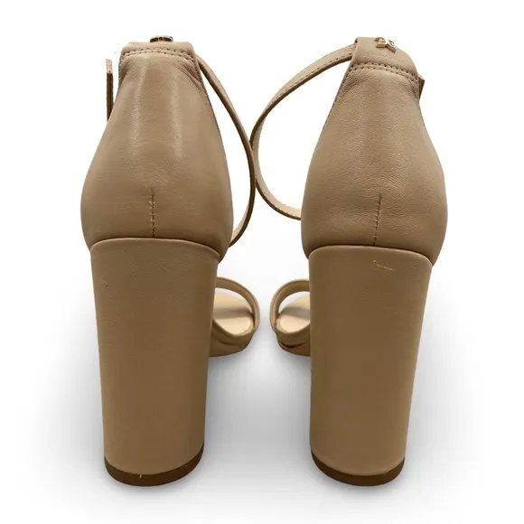 Sam Edelman Soft Tan Leather Yaro Block Heel Sandal Size 8 Medium NWT