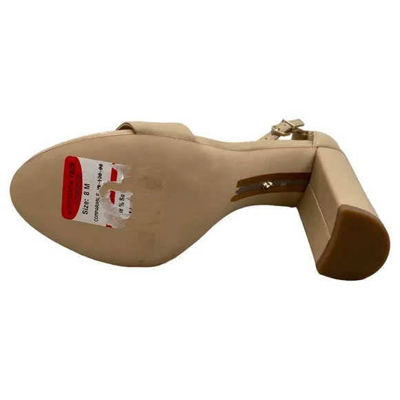 Sam Edelman Soft Tan Leather Yaro Block Heel Sandal Size 8 Medium NWT
