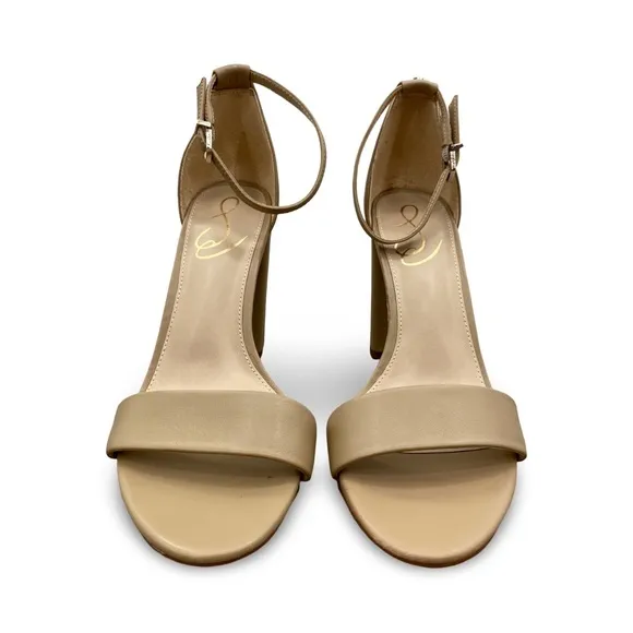 Sam Edelman Soft Tan Leather Yaro Block Heel Sandal Size 8 Medium NWT