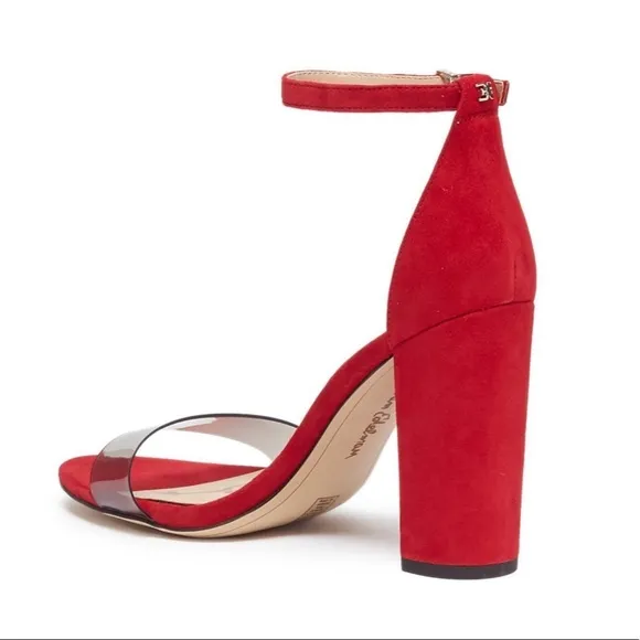 Sam Edelman | Yaro Red PVC Ankle Strap Sandals 5.5