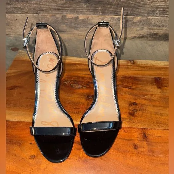 Sam Edelman Black Patent Leather Patti Dress Sandal Size 7M