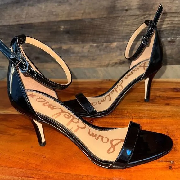 Sam Edelman Black Patent Leather Patti Dress Sandal Size 7M