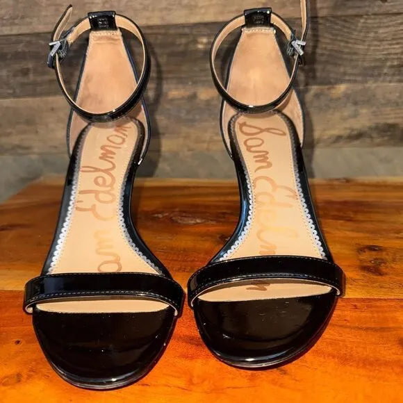 Sam Edelman Black Patent Leather Patti Dress Sandal Size 7M