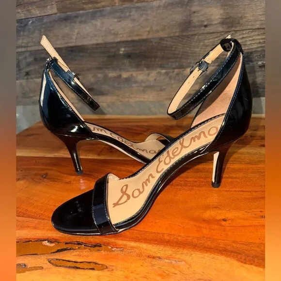 Sam Edelman Black Patent Leather Patti Dress Sandal Size 7M