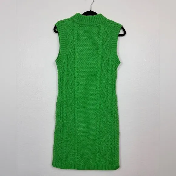 Samsoe Samsoe Kaya Rare Wool Blend Knit Sleevless Mock Neck Dress Small