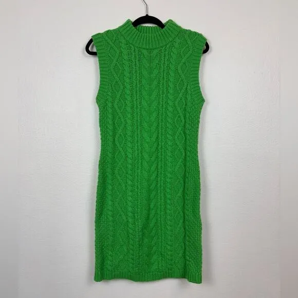 Samsoe Samsoe Kaya Rare Wool Blend Knit Sleevless Mock Neck Dress Small