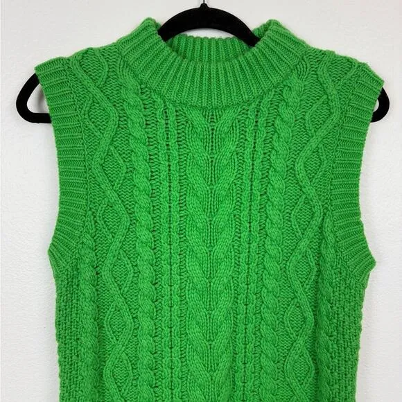 Samsoe Samsoe Kaya Rare Wool Blend Knit Sleevless Mock Neck Dress Small