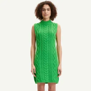 Samsoe Samsoe Kaya Rare Wool Blend Knit Sleevless Mock Neck Dress Small
