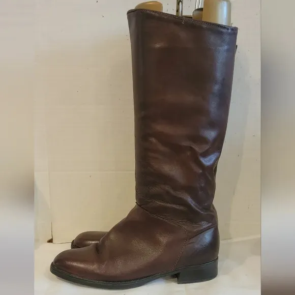 SANTANA CANADA BROWN LEATHER MID CALF‎ BOOTS (sz 7)