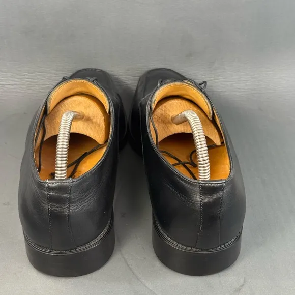 Santoni Men’s Size 10 Black Leather Dress Shoes – Made in Italy