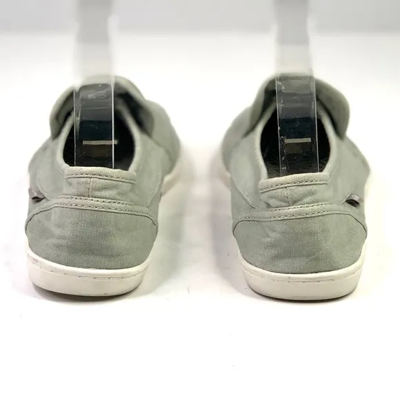 Sanuk Pair O Dice canvas slip on sneakers pale sage green low profile 7.5