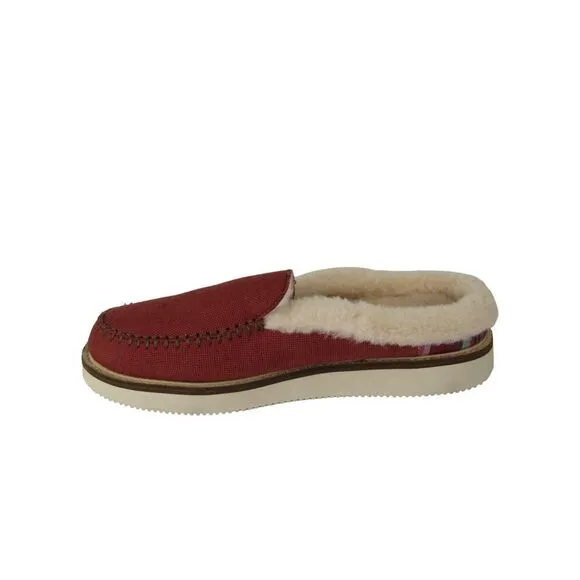 SANUK WOMEN'S COZY VIBE SLIP ON SLIPPERS IN BURNT HENNA SZ 9