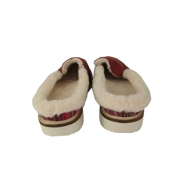 SANUK WOMEN'S COZY VIBE SLIP ON SLIPPERS IN BURNT HENNA SZ 9