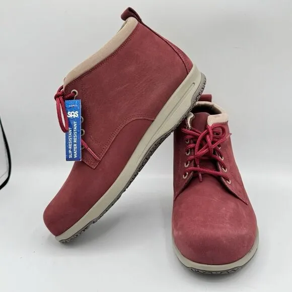 SAS Gretchen Chukka Boots Red Taupe Women's Size 9 Shoes M Slip-Resistant