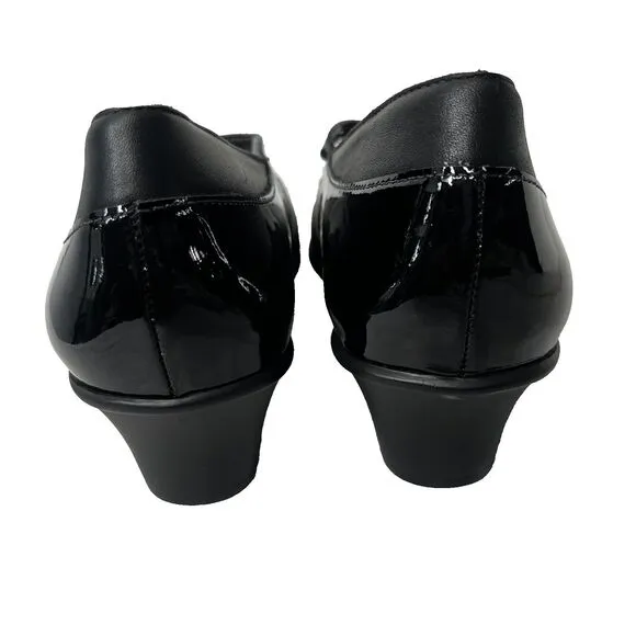 SAS Isabel Pump Heels Women's 11 WIDE Black Patent Leather Mary Jane
