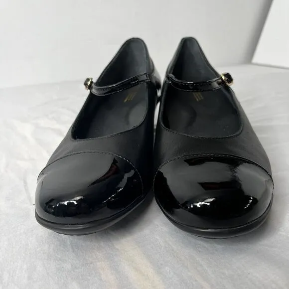 SAS Isabel Pump Heels Women's 11 WIDE Black Patent Leather Mary Jane