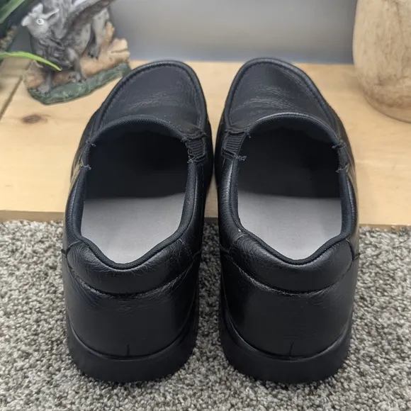 SAS men's Size 12W Black Leather Casual Walking Orthopedic Comfort Shoes