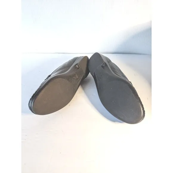 SAS METRO Horsebit Loafers Womens Size 8 Black Patent Leather Tripad Flats Shoes
