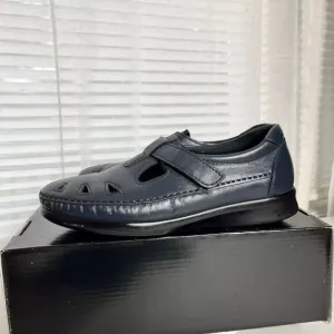 SAS Roamer Womens Size 7.5‎ Wode Mary Jane Blue Leather Orthopedic Comfort Shoes