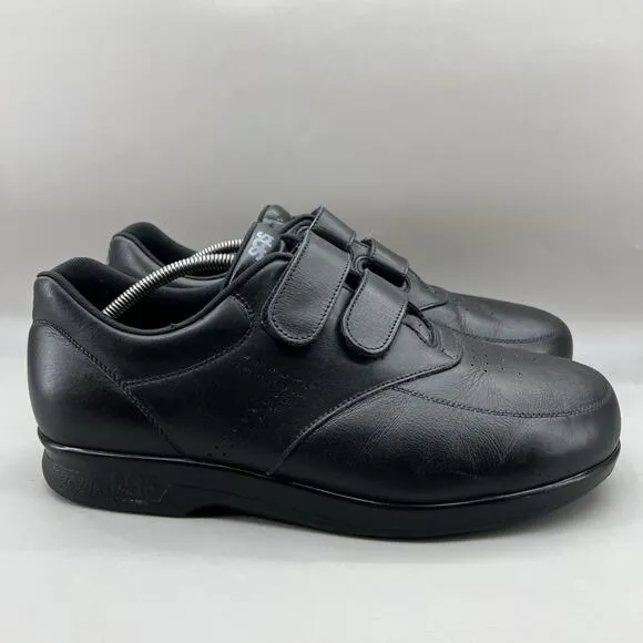 SAS VTO Orthopedic Sneakers Men Size 12.5 WW Black Leather Strap Walking Comfort