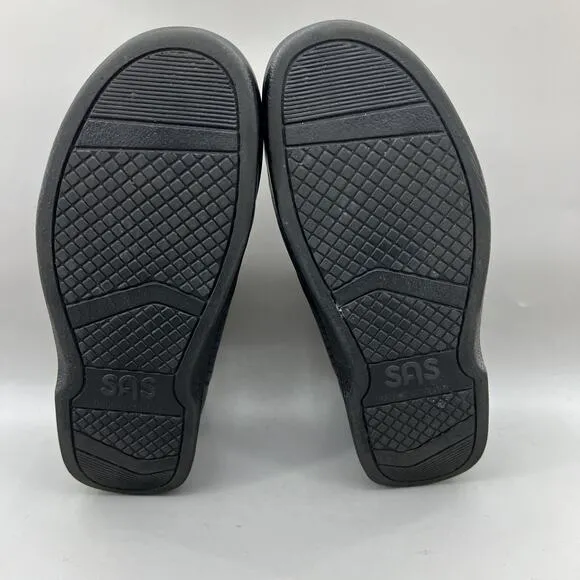 SAS VTO Orthopedic Sneakers Men Size 12.5 WW Black Leather Strap Walking Comfort