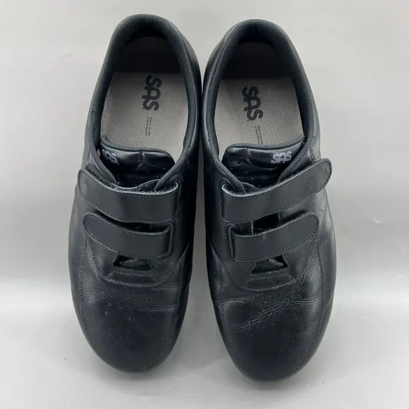 SAS VTO Orthopedic Sneakers Men Size 12.5 WW Black Leather Strap Walking Comfort