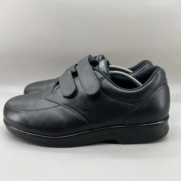 SAS VTO Orthopedic Sneakers Men Size 12.5 WW Black Leather Strap Walking Comfort
