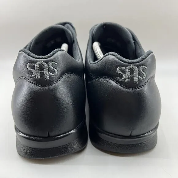 SAS VTO Orthopedic Sneakers Men Size 12.5 WW Black Leather Strap Walking Comfort