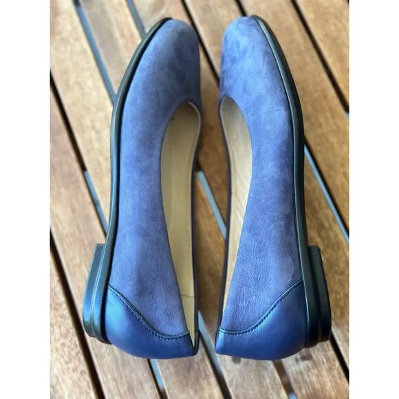 SAS Women’s 7W Scenic Ballet Flats Suede Leather Cosmic Blue Orthopedic Shoes