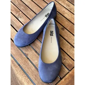 SAS Women’s 7W Scenic Ballet Flats Suede Leather Cosmic Blue Orthopedic Shoes