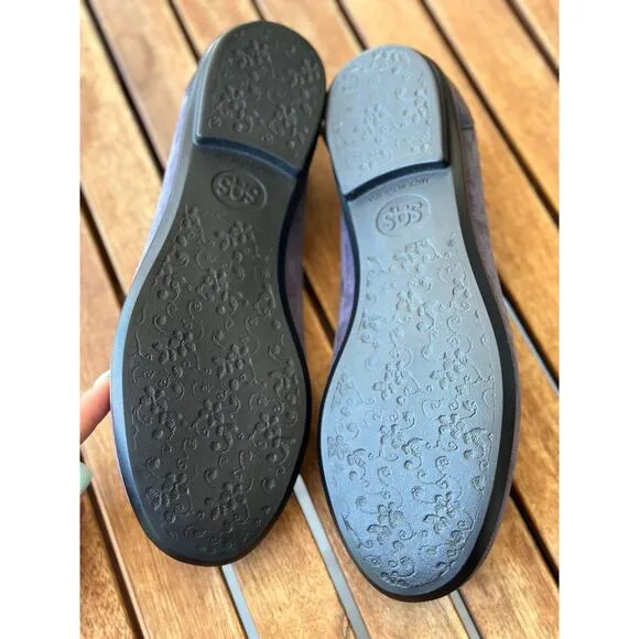 SAS Women’s 7W Scenic Ballet Flats Suede Leather Cosmic Blue Orthopedic Shoes