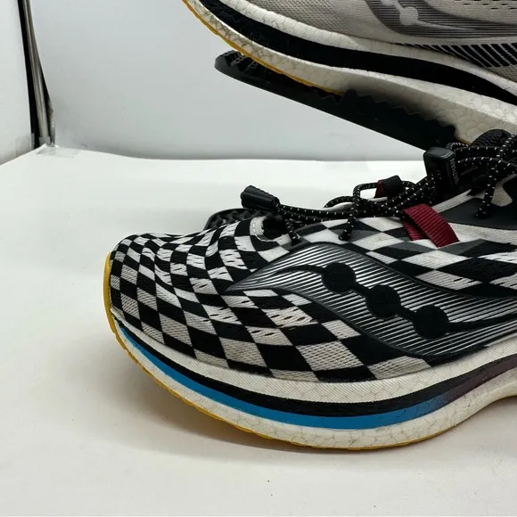 Saucony Endorphin Pro 2 Mens 13 Checkered Running Shoes Sneakers Gym S20687-40