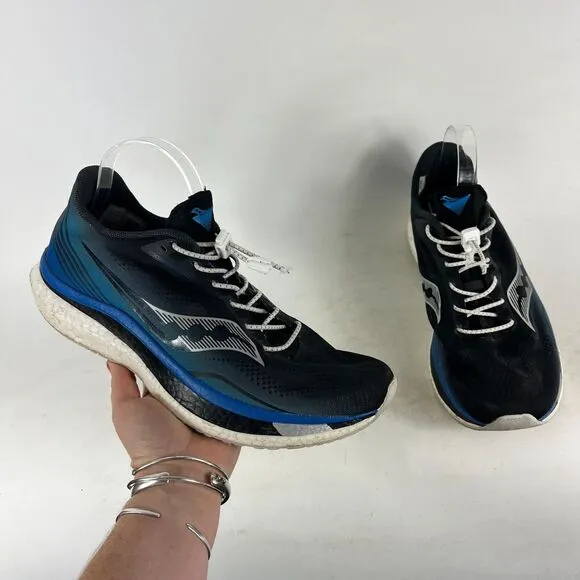 Saucony Endorphin Pro Sneakers Men's 12 Black Lace-Up Athletic Shoes S20598-88