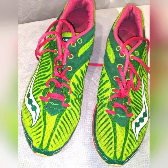 Saucony Kilkenny XC5 Women's Green and Pink Cross-Country Racing Shoes