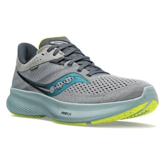 Saucony Running Gym Shoes Ride 16 Gray Palm S20830 Mens 9 Worn Once Fast Ship