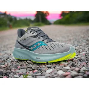 Saucony Running Gym Shoes Ride 16 Gray Palm S20830 Mens 9 Worn Once Fast Ship