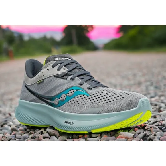 Saucony Running Gym Shoes Ride 16 Gray Palm S20830 Mens 9 Worn Once Fast Ship