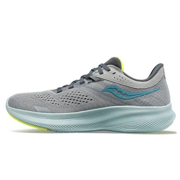 Saucony Running Gym Shoes Ride 16 Gray Palm S20830 Mens 9 Worn Once Fast Ship