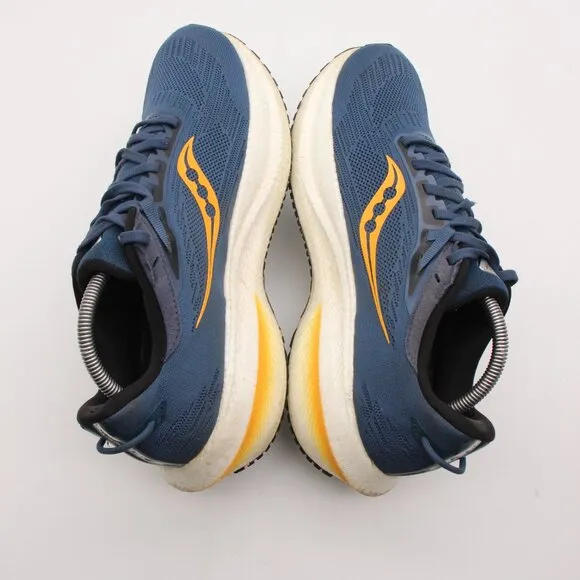 Saucony Triumph 21 Men's 9.5 Shoes Blue Running Walking Sneaker Gym S20881-91