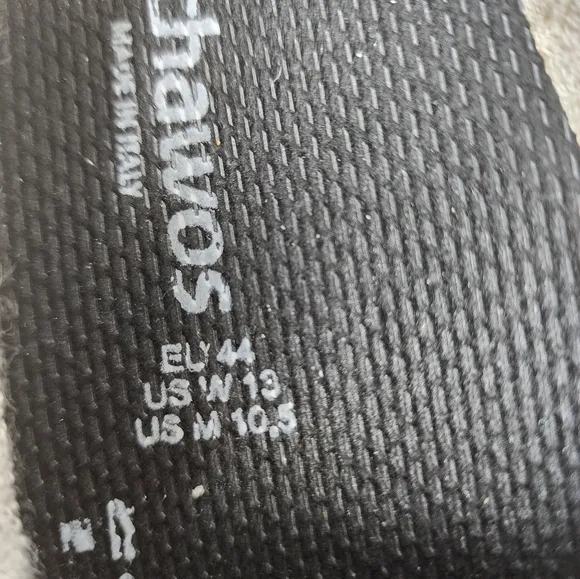 Schawos Men's Black Comfort Slippers Adjustable Support Size Men's 10.5