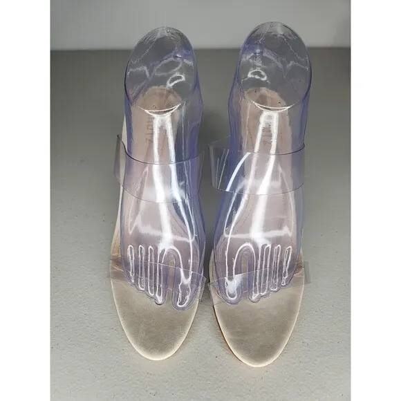 Schutz Ariella Nude / Beige Color Heels Pumps Sandals Womens Size 9.5B EUC
