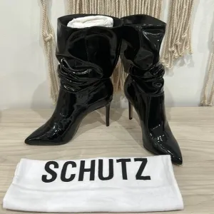 Schutz Ashlee Patent Leather Slouchy Stilletto size 6 NWOB