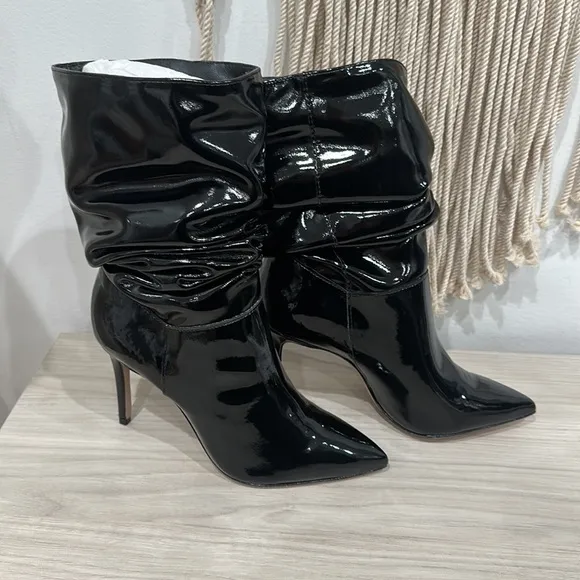 Schutz Ashlee Patent Leather Slouchy Stilletto size 6 NWOB