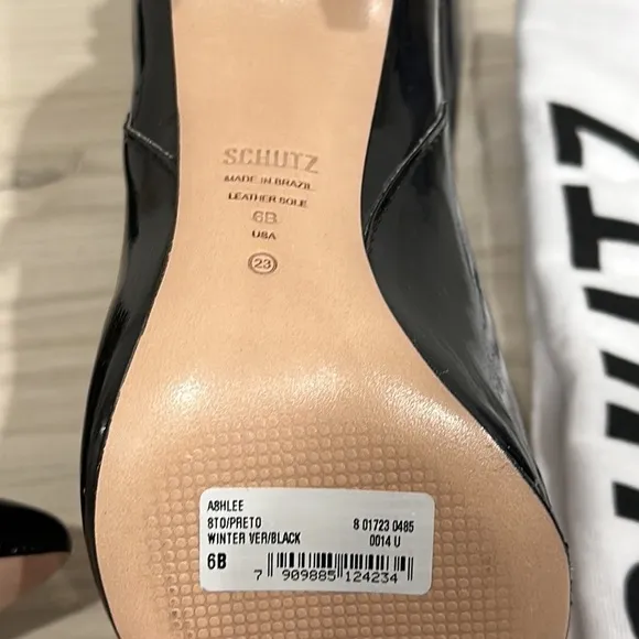 Schutz Ashlee Patent Leather Slouchy Stilletto size 6 NWOB