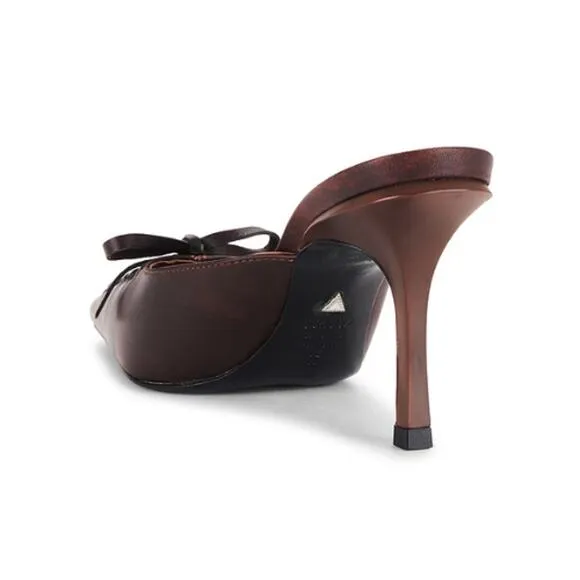 Schutz Cady Pump in Spotted Brown Leather EUC Size 9.5