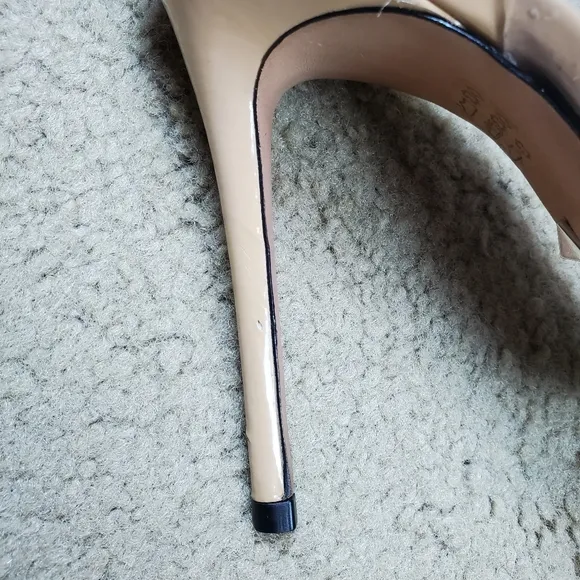 Schutz Eudora Pointed Toe Slingback Patent Leather &amp; Vinyl Pump, 11, Cle…